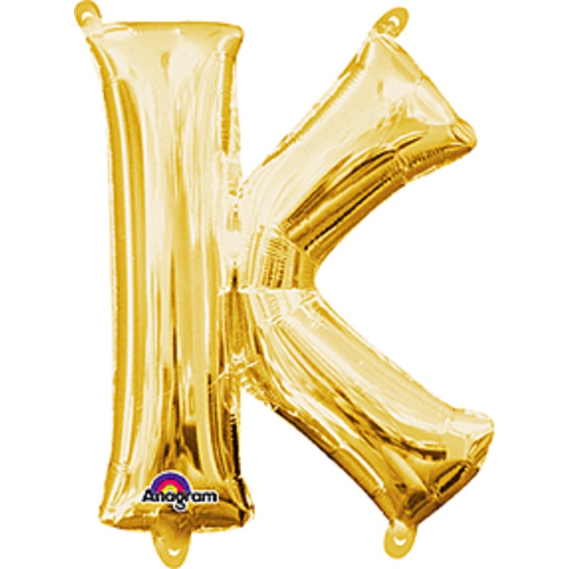 34in Letter Balloon: K Gold