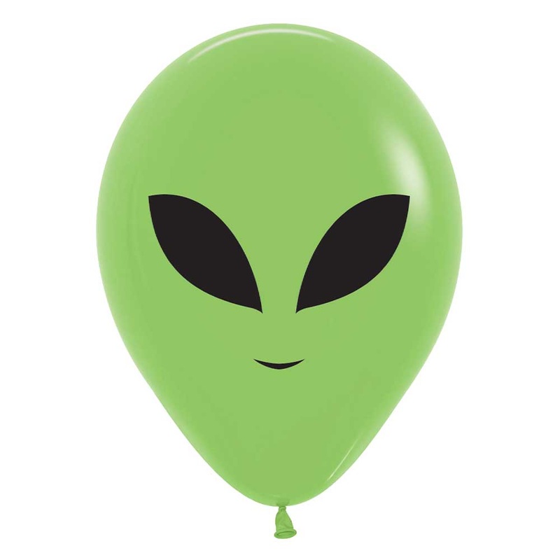Alien Face 5 Latex Balloons (100 count)