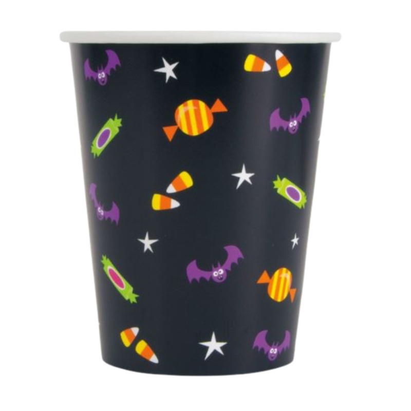 Cat & Pumpkin 9oz Paper Cups 8ct