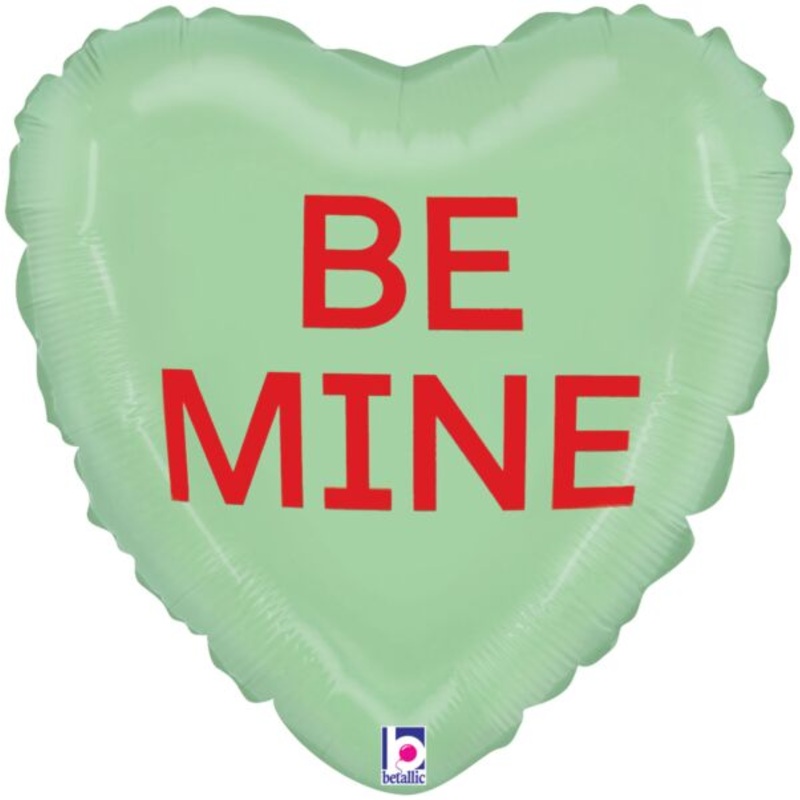 Conversation Heart Be Mine 9 (requires heat-sealing) Balloon