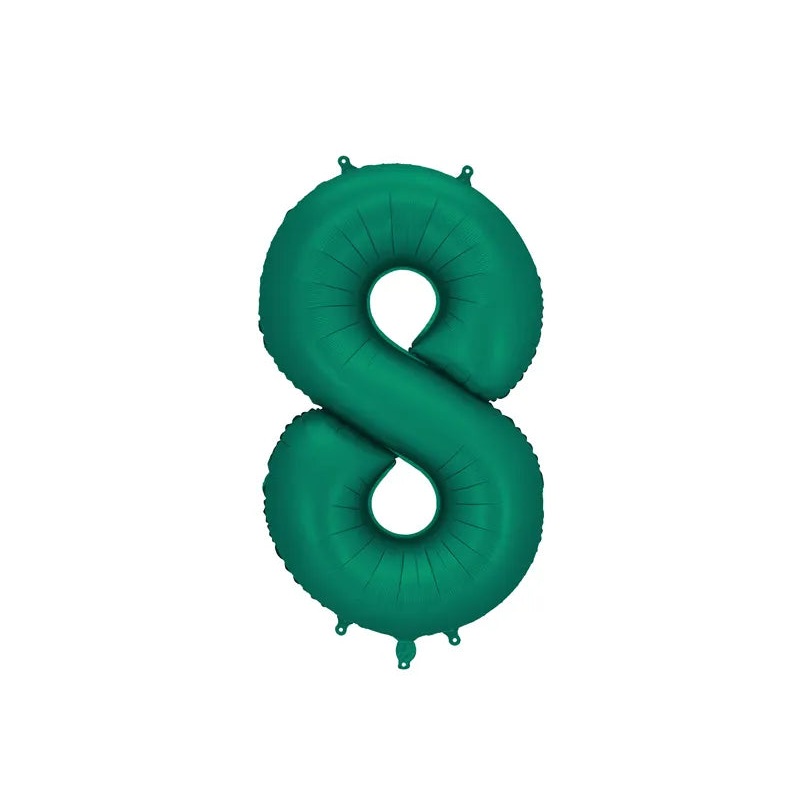 Foil Balloon Number 8 Bottle Green - FB1S-8-012B