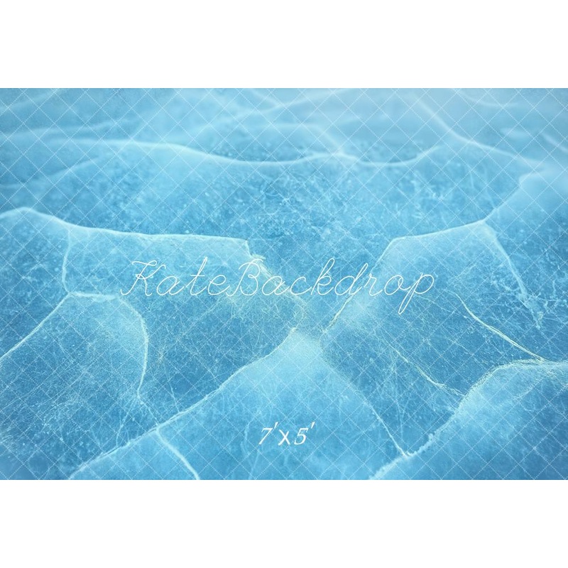 Kate Frozen Ice Texture Floor Backdrop Designed by Kate Image Microfiber (Printed) 7x5ft - small kids sitting / cake smash