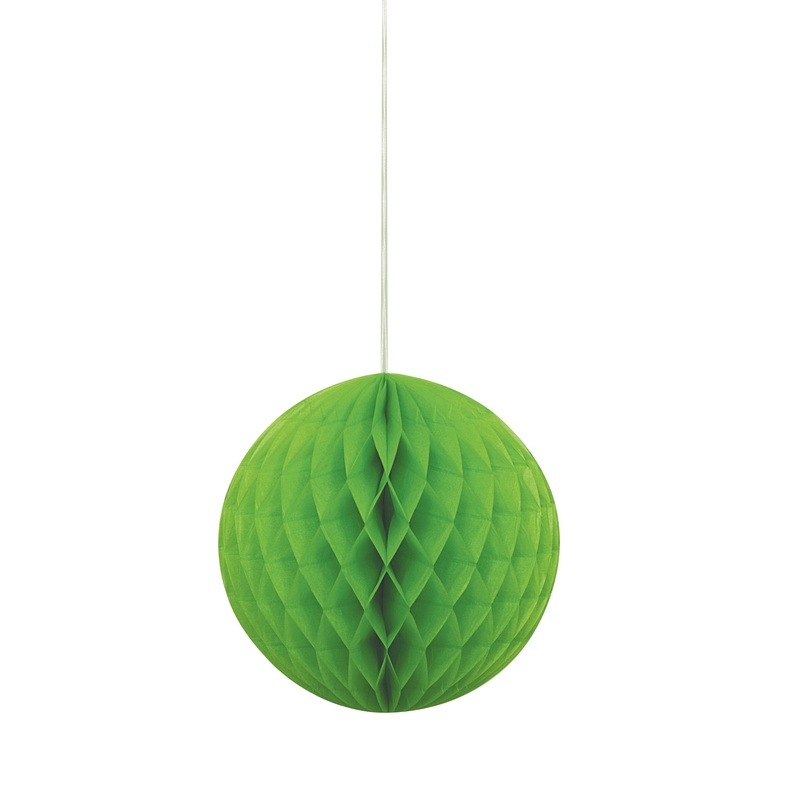Lime Green Solid 8in Honeycomb Ball
