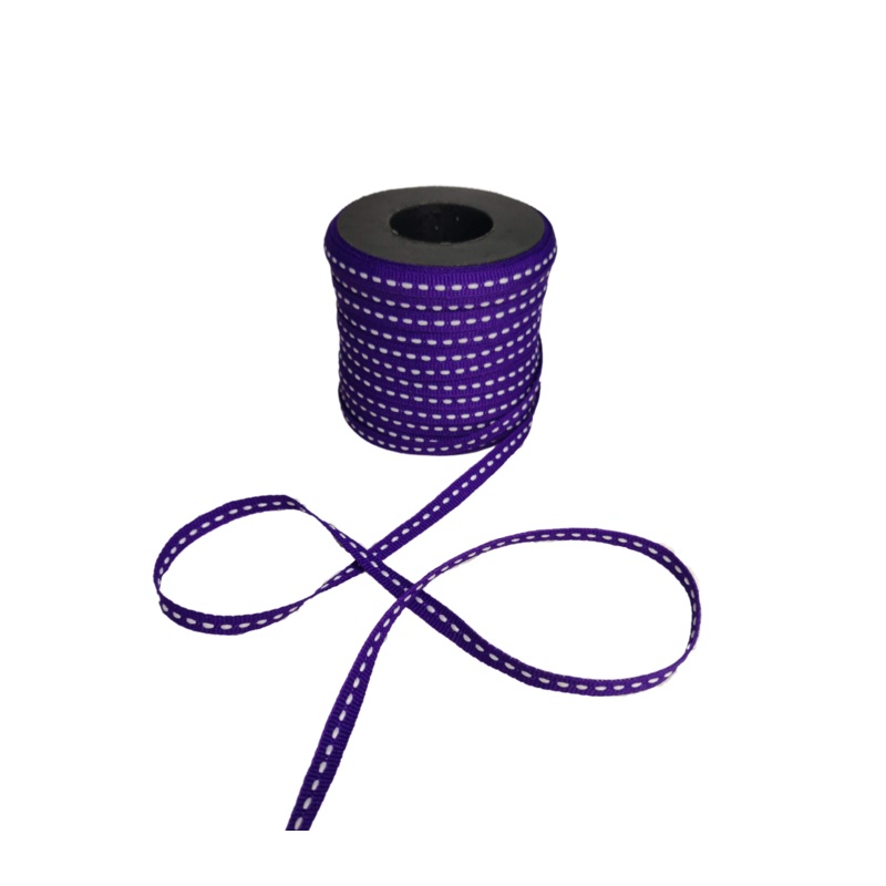 ALLURA STITCHED | PURPLE WITH WHITE | 06MM | 50MTR