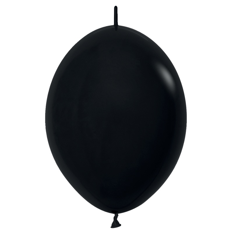 Deluxe Black 12 Link-O-Loon Balloons (50 count)