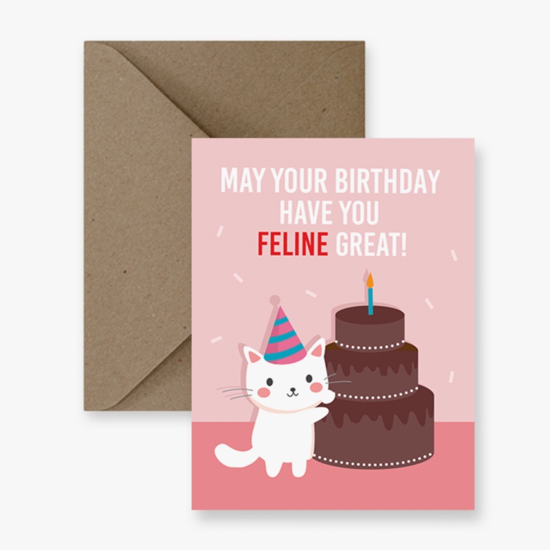 Feline Great Birthday Card