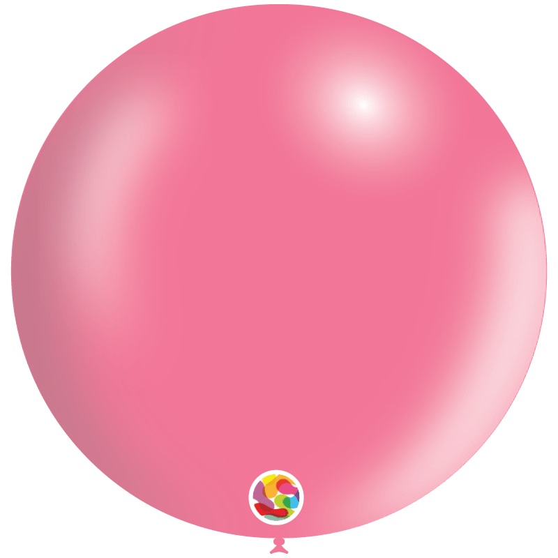 Metallic Rose Pink 24 Latex Balloons (5 count)