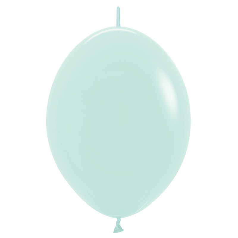 Pastel Matte Green 12 Link-O-Loon Balloons (50 count)
