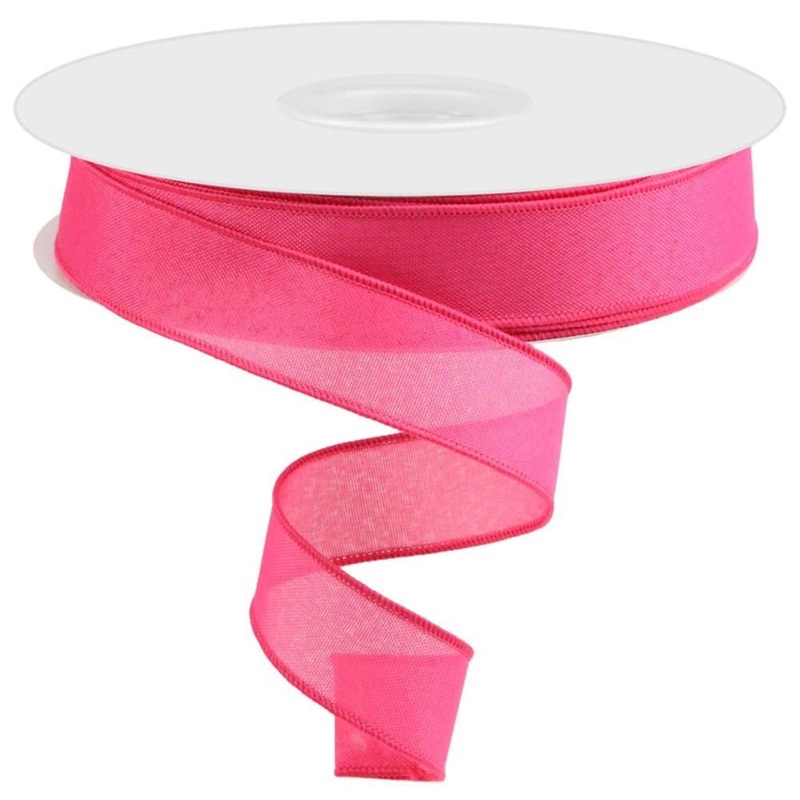 1.5" x 50yd Value Faux Burlap Ribbon: Fuchsia
