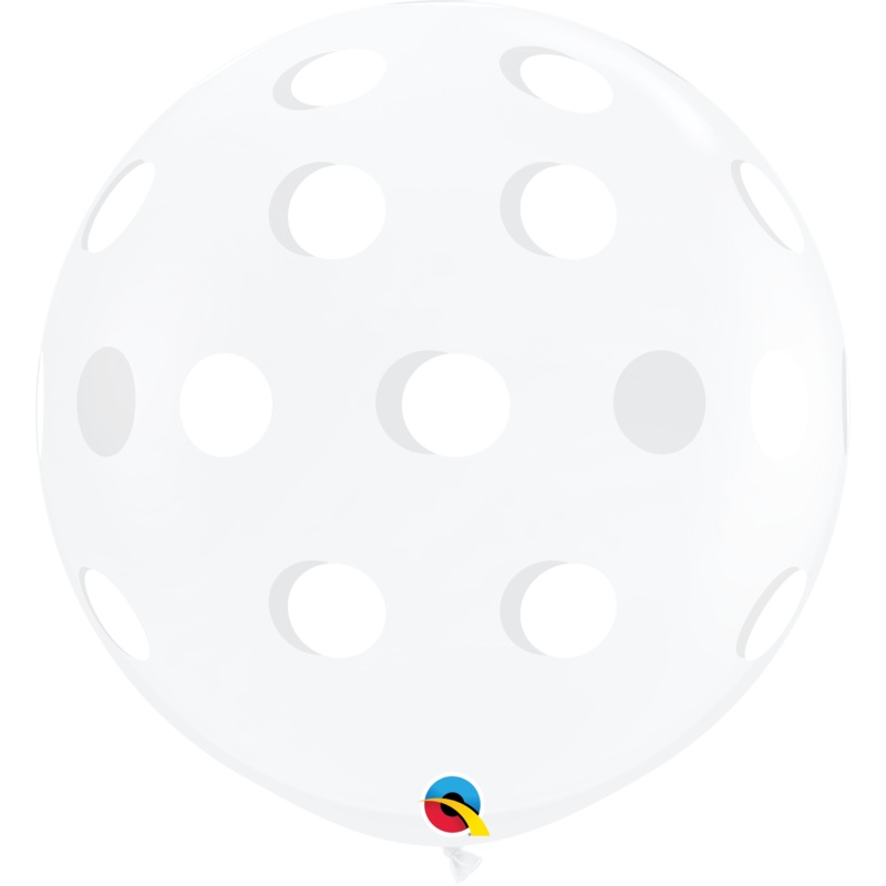 Diamond Clear Big Polka Dots-A-Round 36 Latex Balloons (2 count)
