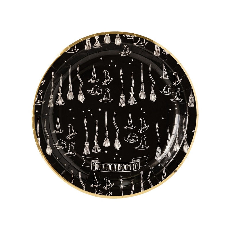 Hocus Pocus Broom Plate 9" | 1 ct