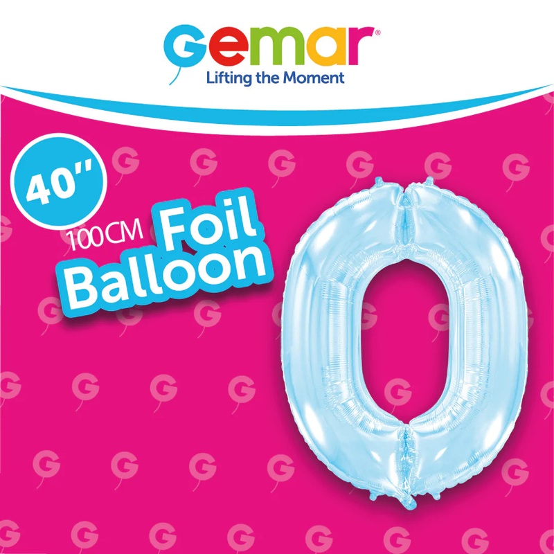 Number 0 Pastel Blue 170801 - 40 in