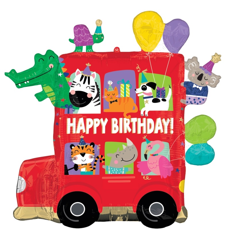 Party Bus Birthday Balloon Helium-Filled (local only)