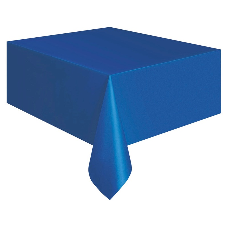 Royal Blue Rectangular Plastic Table Cover 54in x 108in
