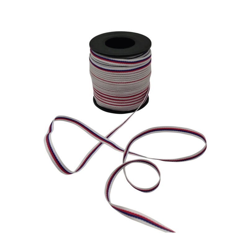 VEGA STRIPES | WHITE-RED-BLUE | 06MM | 50MTR