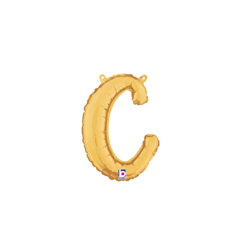 Gold C Letter Script - 14 in