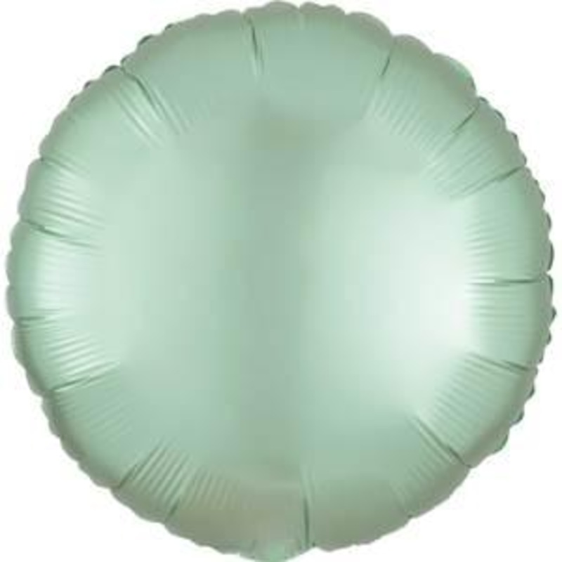 Mint Green Satin Round Mylar Balloon 18" | 1 ct