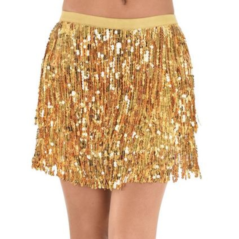 Adult Gold Sparkle Sequin Skirt | 1 ct