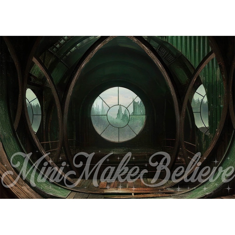 Kate Wicked Tower Backdrop Designed by Mini MakeBelieve 7x5ft - small kids sitting / cake smash Microfiber (Printed)