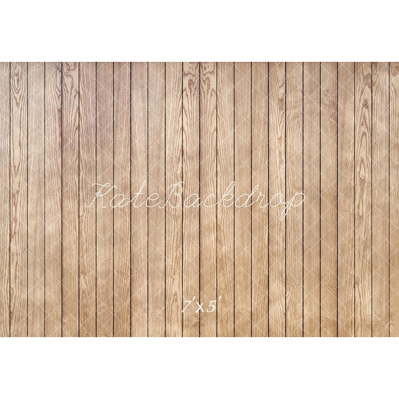 Kate Rustic Brown Wooden Plank Floor Backdrop Designed by Kate Image Microfiber (Printed) 7x5ft(2.2x1.5m)