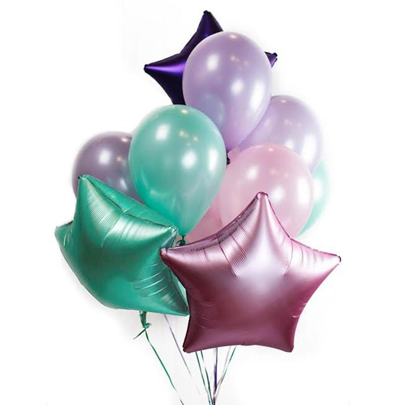 Pastel Star Balloon Bouquet | 15 pcs