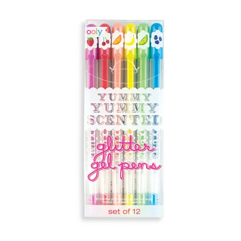 Yummy Yummy Scented Glitter Gel Pens - Set of 12