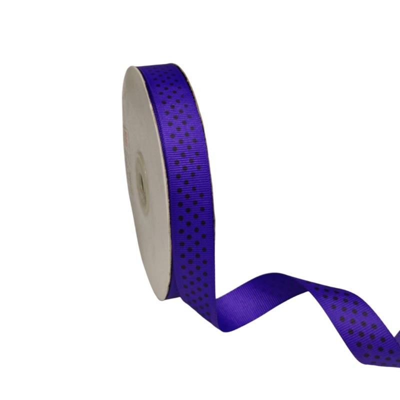 LUMINA DOTS | PURPLE WITH BLACK | 20MM | 45MTR