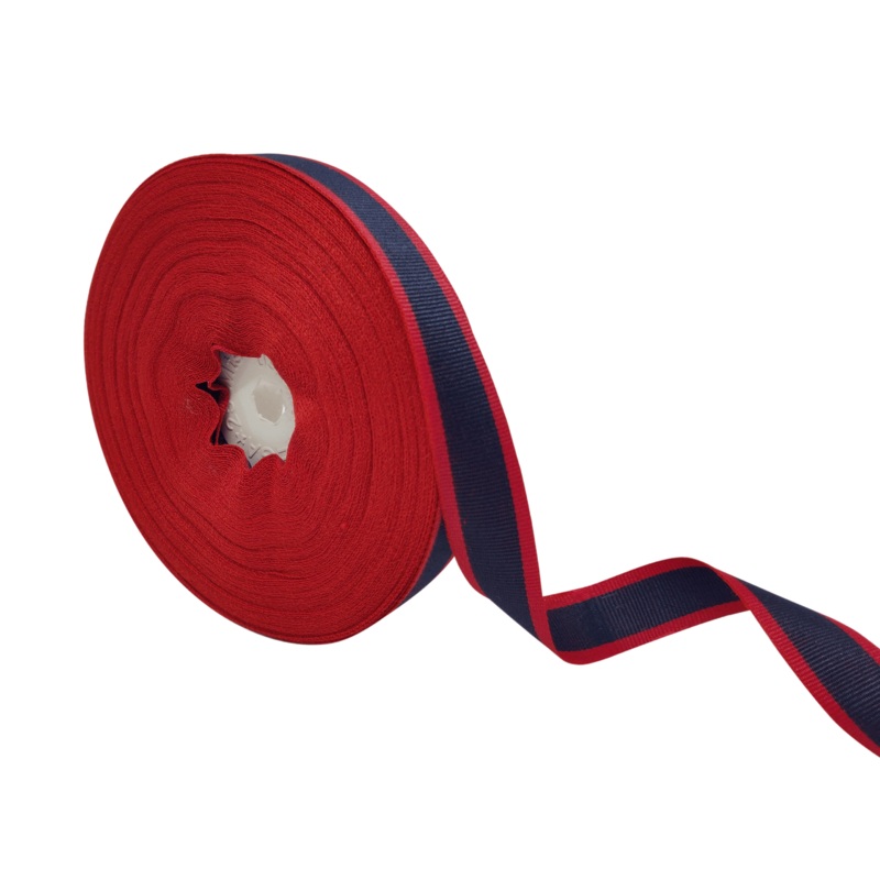 VEGA STRIPES | RED & NAVY | 15MM | 25MTR