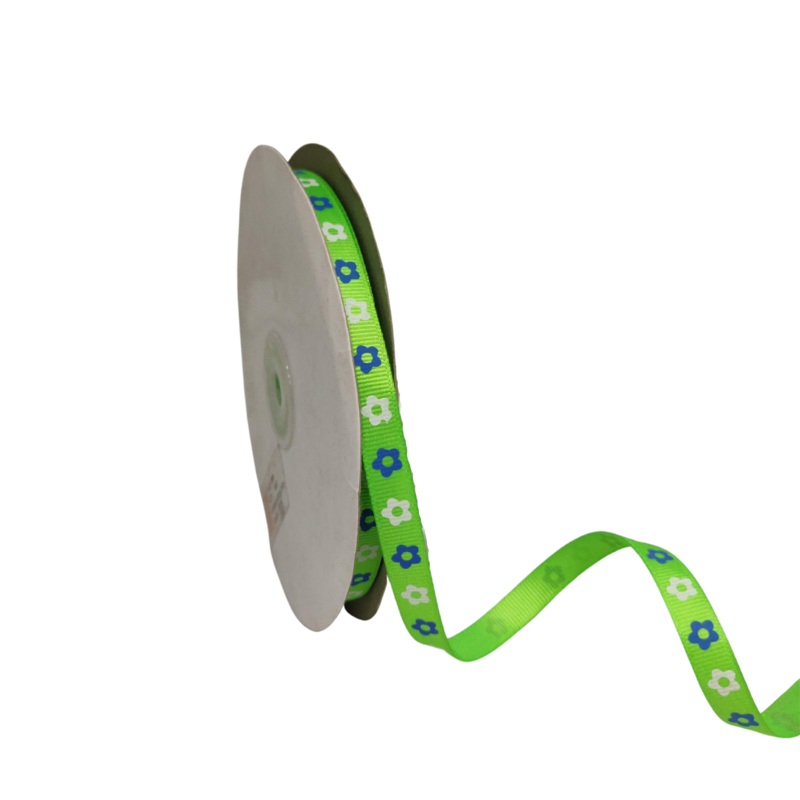ELYSIA FLOWERS | LIGHT GREEN WITH BLUE & WHITE | 10MM | 45MTR