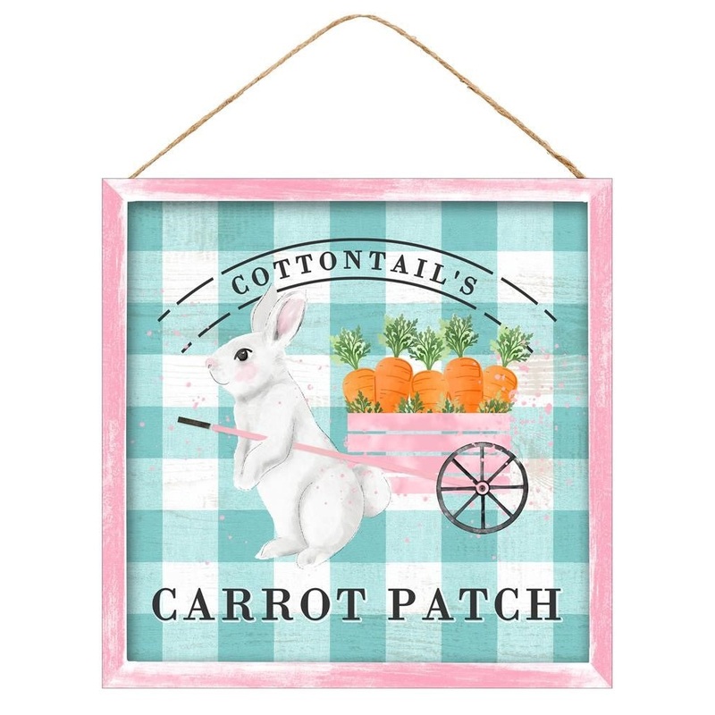 10" Cottontail's Carrot Patch Sign