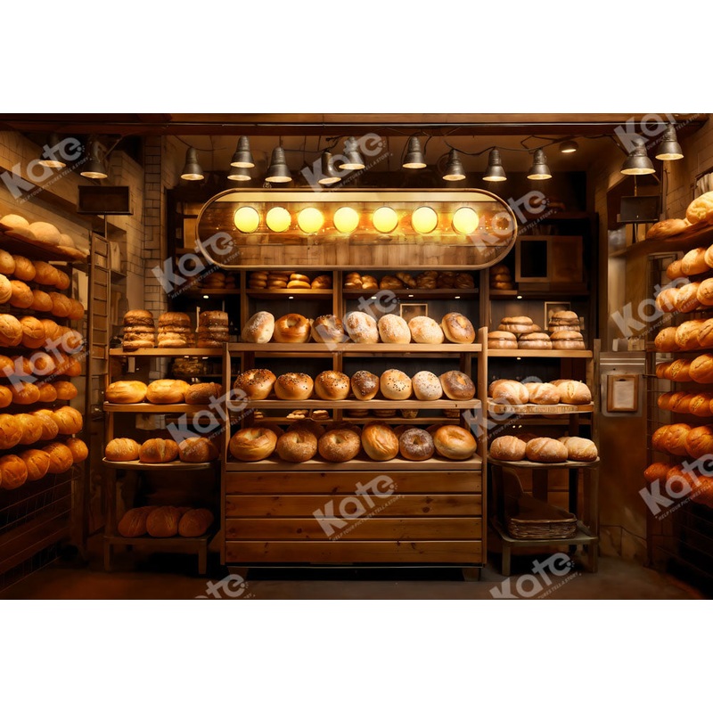 Kate Wooden Electric Lamp Bread Room Backdrop Designed by Emetselch 7x5ft - small kids sitting / cake smash Microfiber (Printed)