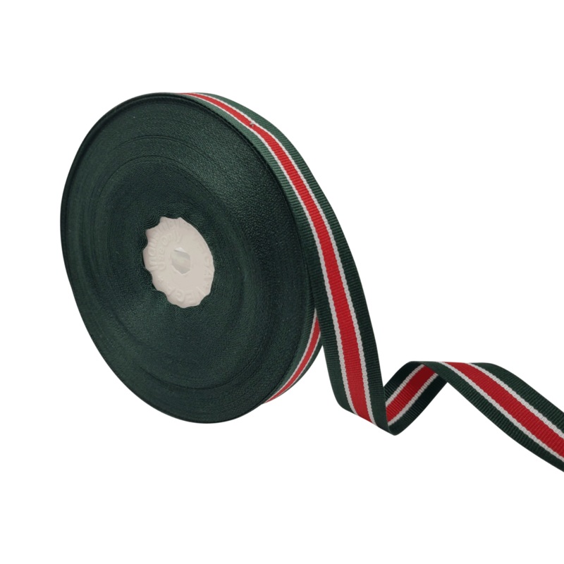 VEGA STRIPES | GREEN & RED | 15MM | 25MTR