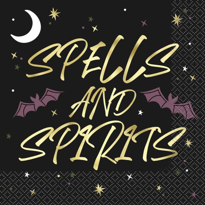 Halloween Celestial "Spells and Spirits" Lunch Napkins | 16ct