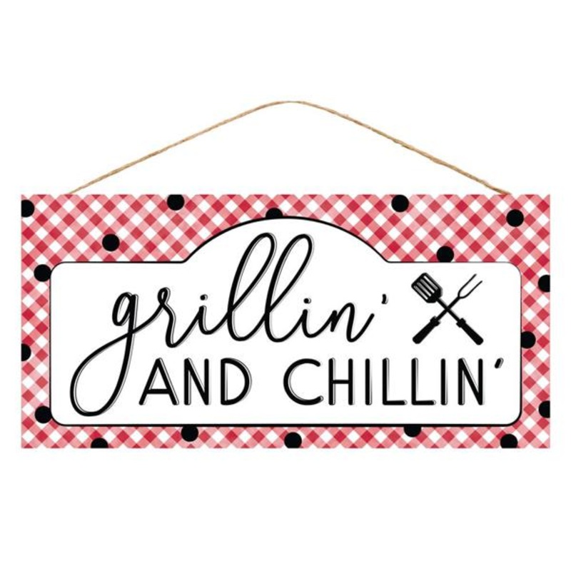 12.5" Grillin' and Chillin' Sign