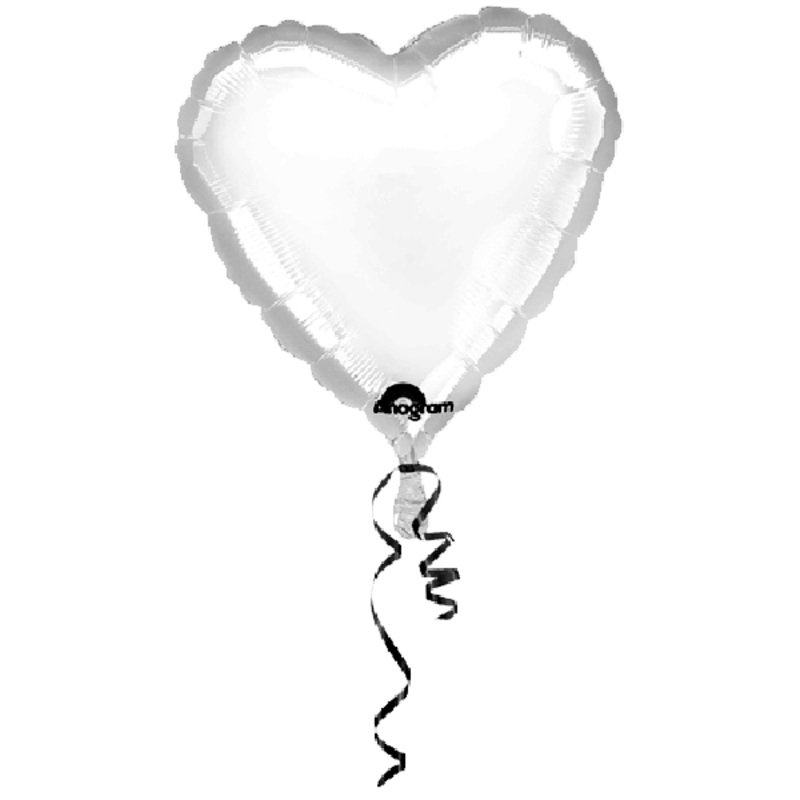 White Heart Mylar Balloon 18" | 1ct.