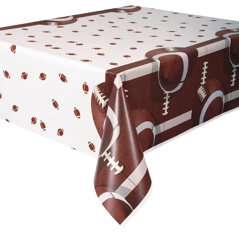 Football Party Plastic Tablecover 54" x 84" | 1 ct