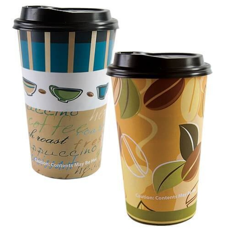 Premium Paper Hot/Cold Cups 12 or 16 oz. | 16 ct 16 Ounce