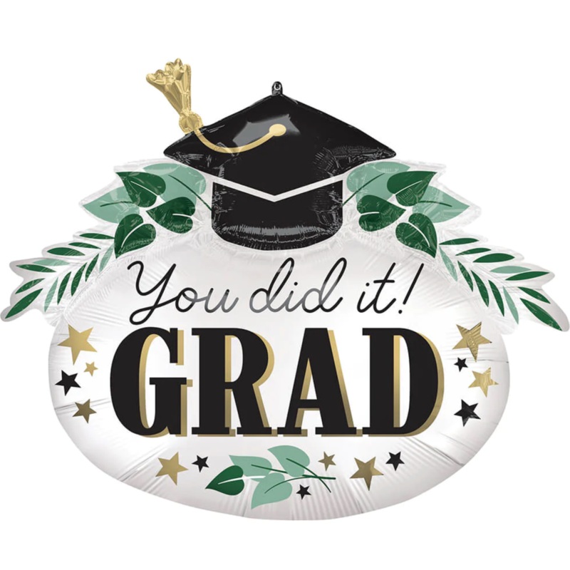 You Did It Grad Ivy Balloon Helium-Filled (local only)