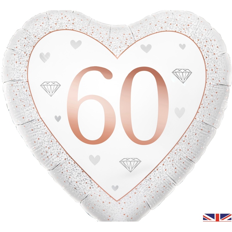 18 Happy 60th Anniversary Heart Diamond