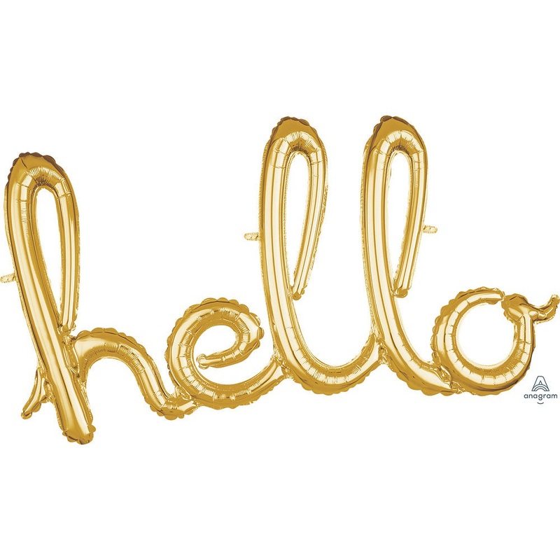 39 Script Phrase: "hello" - Gold (air-fill Only)