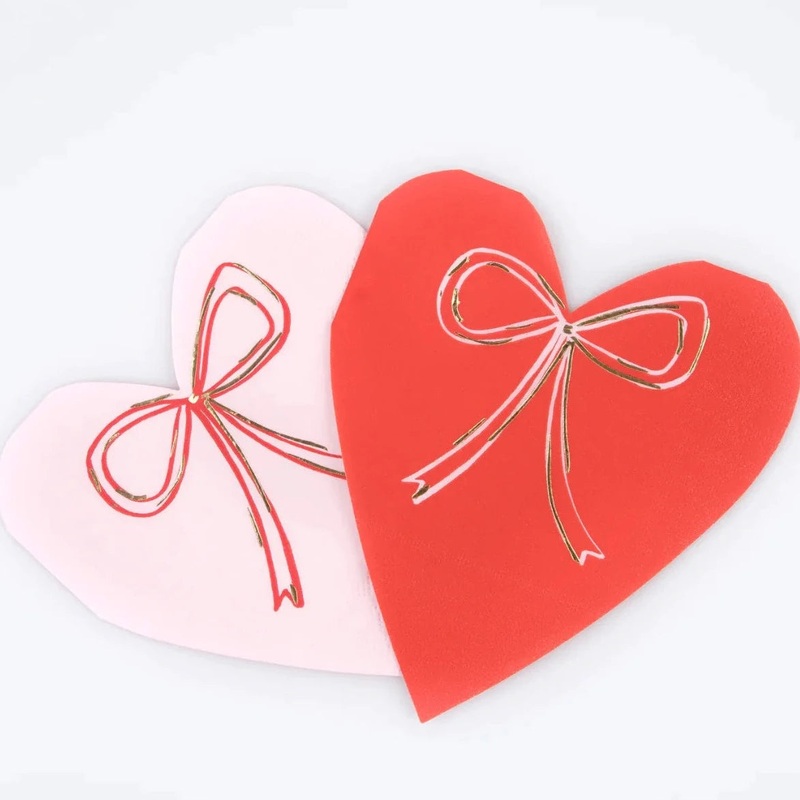 Heart with Bow Napkins