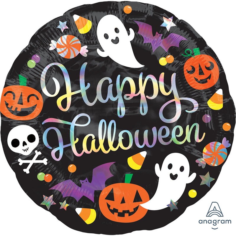 Small Happy Halloween Balloon Helium-Filled (local only)