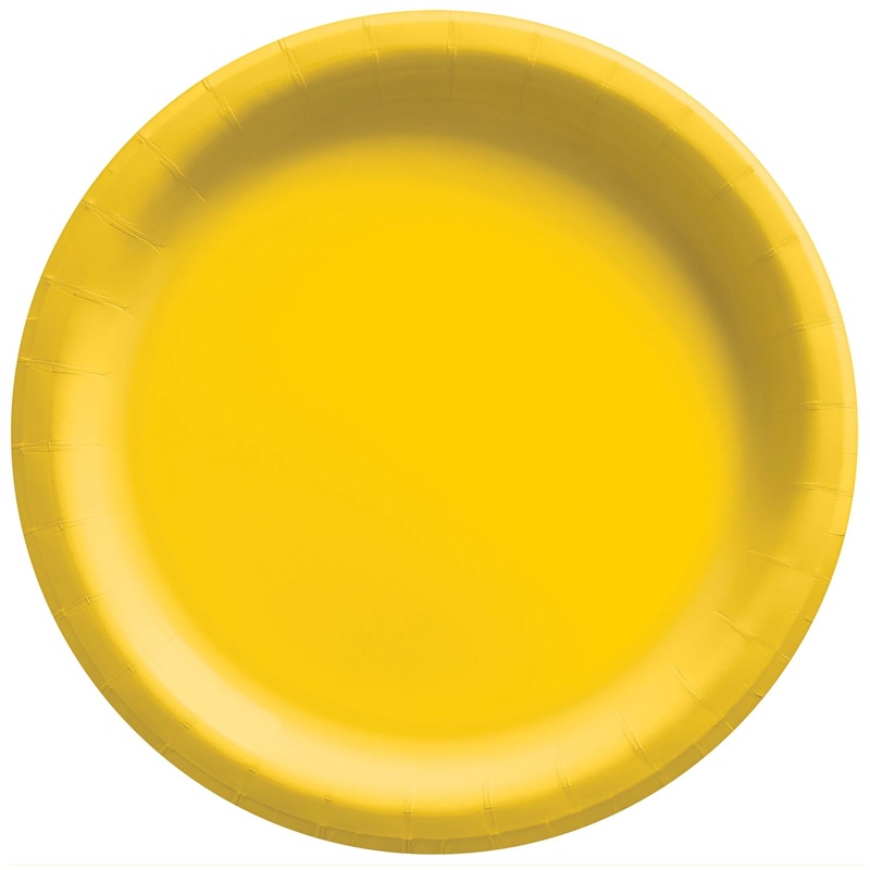 Yellow Round 9in Lunch Plates 20