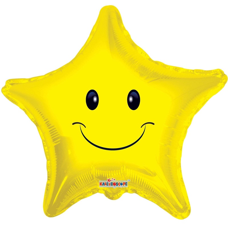 18 Smiley Face Star Balloon