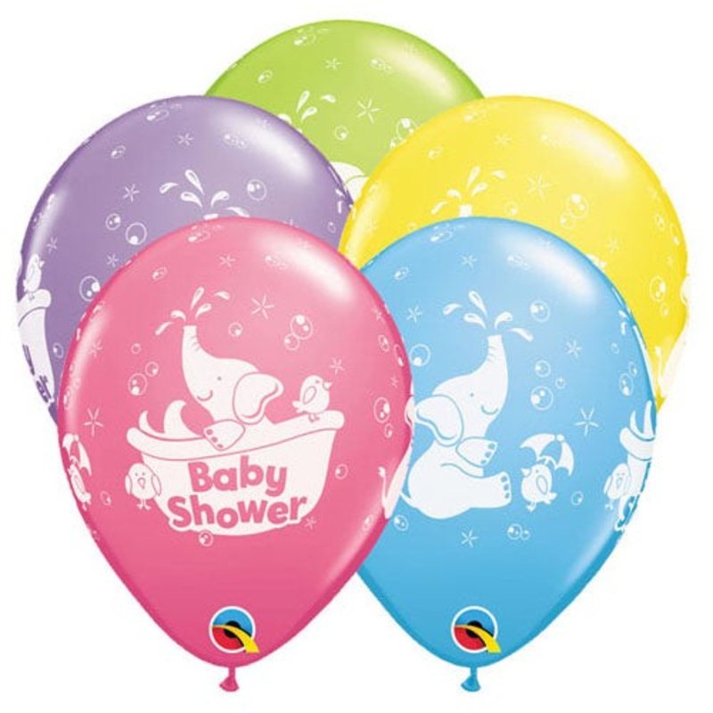 Baby Shower Elephant 11 Latex Balloons (50 count)