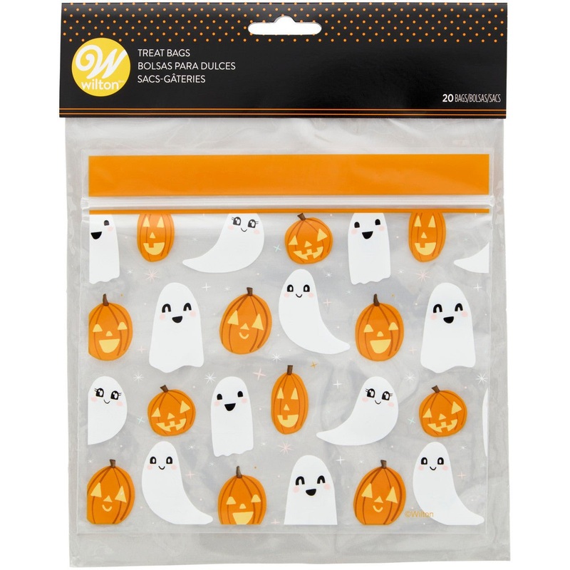 Happy Halloween Resealable Ghost and Pumpkin Treat Bags | 20-Count