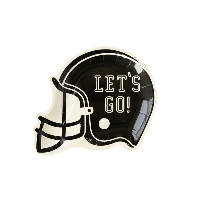 Football Helmet Shaped Paper Plate 10" | 8 ct