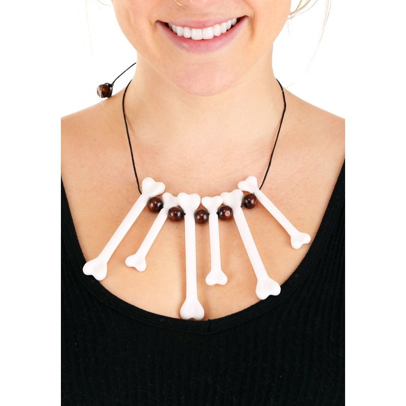 Stone Age Bone Necklace Costume Accessory | 1 ct