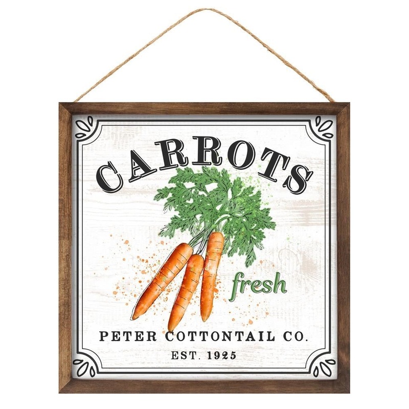 10" Fresh Carrots/Peter Cottontail Sign