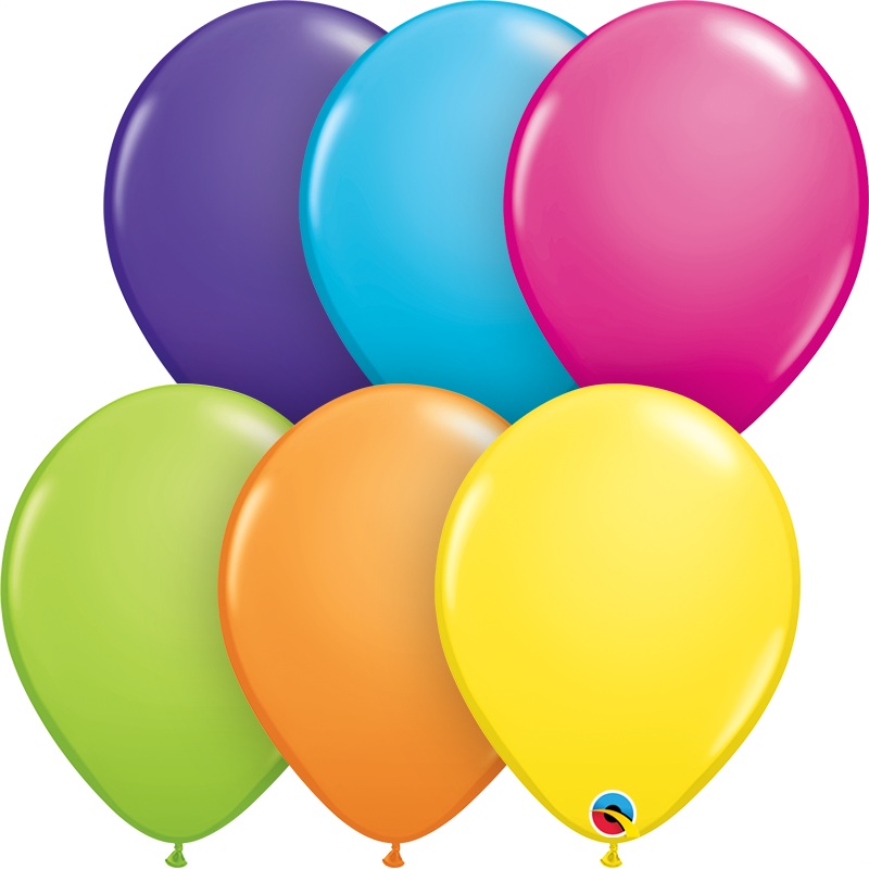11 Tropical Assorted Latex Balloons 100 Count